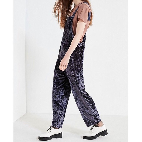 SHAPELESS BLUE VELVET OVERALLS - Picture 3 of 8